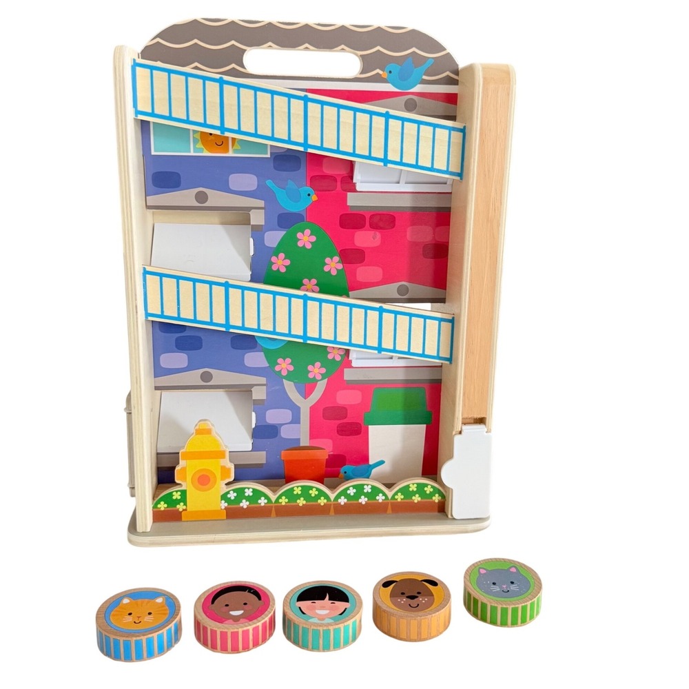 Melissa & Doug Go Tots Town House Tumble Kids OS Multicolor Wooden Activity Toy